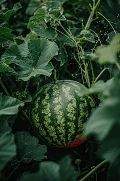 新鲜采摘的清爽西瓜