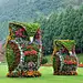 Flower Owl live Sculptures: 