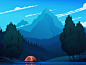 Camping can be in close contact with nature by VIDOR on Dribbble