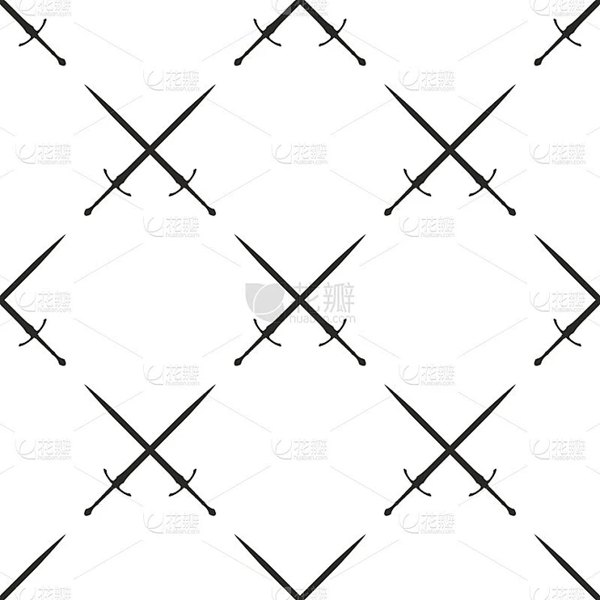 剑，矢量无缝模式素材-花瓣网