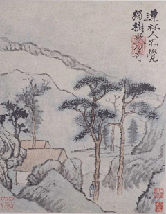 草堂话旧（采集到国画（清。石涛）一