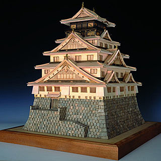 日本1比150木制建筑模型大阪城 天守阁 1/150木製建築模型 大阪城·天守閣