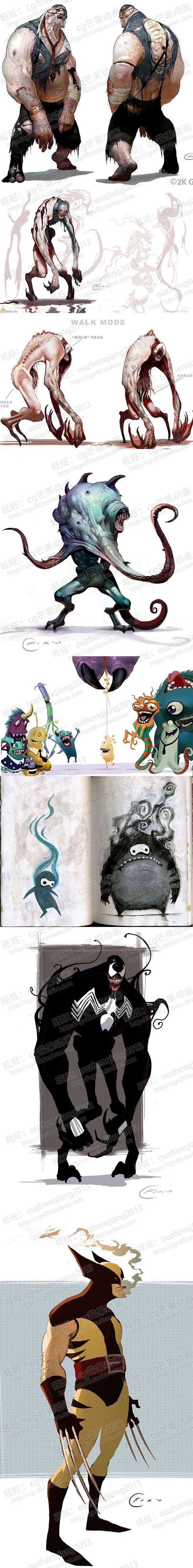 直立人形怪物原画来自cgbook.cn ...
