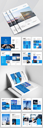 蓝色大气企业画册模板科技画册模板公司产品画册宣传册设计AI模板-淘宝网
