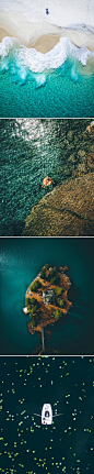 从上帝的视觉去看这美丽的大自然，来自瑞典摄影师Tobias Hägg的航拍作品，更多可看其instagram:airpixels