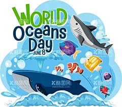 卡通海洋生物  - 源文件下载【酷图网】卡通海洋生物,卡通,野生动物,动物背景,动物素材,鱼,生物,海洋世界,