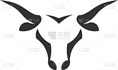 品牌名称,极简构图,概念,公牛,抽象,动物头,华丽的,商务,几何形状,摆拍