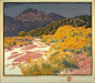 版画风景，作者：Gustave Baumann ​​​​