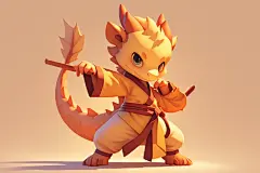 十二生肖功夫龙形象动物模型