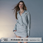 PRRP “辩白”|解构拼接 曲线条纹衬衫裙设计感破洞不规则连衣裙-淘宝网