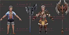游戏美术素材 卡通Q版日韩风手绘角色人物怪物3D模型 3dmax源文件-淘宝网
