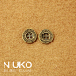 NIUKO服饰辅料 黄古铜色做旧复古金属针织纽扣衬衫钮扣子精致品质-淘宝网