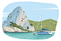 Le Parisien Magazine - Sardaigne : A serie of 7 illustrations I made to depict notable places in Sardinia for Le Parisien Magazine. 