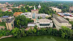 风景大学校园，阿普尔顿，威斯康星州，鸟瞰