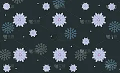 插图无缝的图案，黑色抽象的背景，可爱的花朵盛开盛开的粉红色粉彩织物墙纸背景地砖。