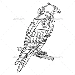 机械鹰鸟动物雕刻矢量-杂项矢量Mechanical Hawk Bird Animal Engraving Vector - Miscellaneous Vectors动物,黑色,黑色和白色,卡通,剪辑艺术,剪纸艺术,cyborg,雕刻,雕刻、蚀刻、奇异、手绘,手工制作的,说明,铁、孤立、机械,海洋,帖子,复古,机器人,大海,鲨鱼,蒸汽朋克,玩具,不真实,矢量,古董,白色,木头 animals, black, black and white, cartoon, clip art, clipart, cybo