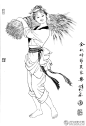 刘公华白描人物之工笔白描仕女图008：金秋时节农家乐