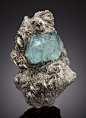 bijoux-et-mineraux:

Aquamarine on Muscovite - Chumar Bakhoor, Hunza Valley, Gilgit District, Gilgit-Baltistan, Pakistan
