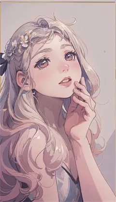 数字艺术漫画风女孩插画-众图网