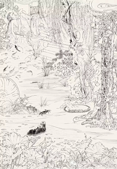 《春闺秘戏图》全幅线稿-花瓣网|陪你做生活的设计师 | 《春闺秘戏图》全幅线稿独家发布