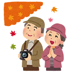 老年人 老人旅游 出游 度假 旅行  卡通 插画 免扣 素材 手绘 pn2