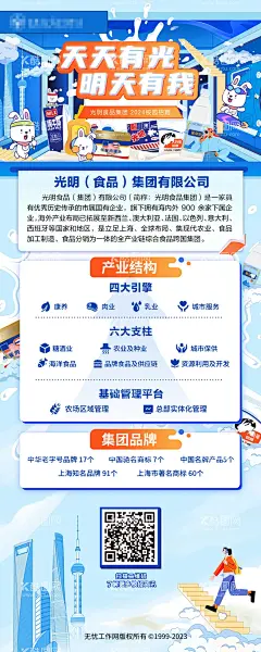 品牌宣传海报  - 源文件下载【酷图网】海报,企业,牛奶,品牌,卡通,手绘,插画,宣传,长图,