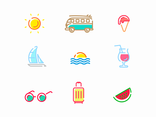 Summer Icon Set