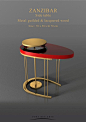 Zanzibar Side Table - Pont des Arts - Designer Monzer Hammoud - Paris -: 