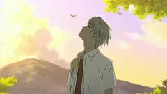 【动漫截图】《萤火之森》
主要人物： 竹川蛍 ：人类的小女孩，每个暑假都在乡下爷爷家度过，六岁的她遇见了神秘的少年“银”，两人渐渐成了好朋友。随着萤渐渐长大，她对银的好感渐渐转变为思念——一种朦胧的爱恋，最后与银一起参加了妖怪的祭典，在银即将消失的时候拥抱了银。
银：住在森林里、戴着面具的神秘少年，自称是“妖怪”。一旦被人类触碰就会消失，被妖怪保护着。与萤与日俱增的情感，渴望触碰萤。约萤去参加妖怪举办的祭典，在祭典后发生意外银即将消失，但他却欣慰地向萤敞开了怀抱。