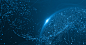 蓝色科技商务大气粒子互联网大数据背景背景图片素材