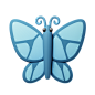 Butterfly_2k - 90款3D可爱动物emoji立体图标素材 Animojis 3D Icon Pack
