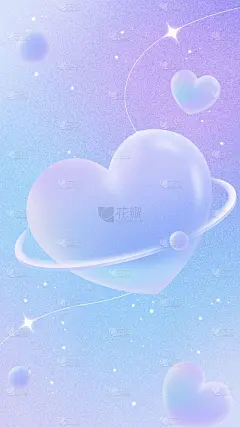 七夕情人节粉色爱心背景素材