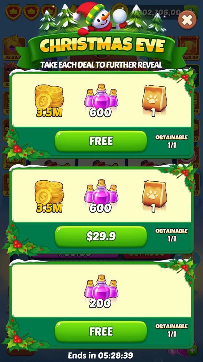 Christmas game ui