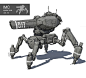 Spider tank., Kevin Anderson : A spider tank design from early in Titanfall 2.