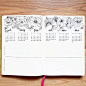 floral bullet journal spreads