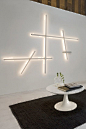 Contemporary style polycarbonate wall #lamp SPARKS 1705 by Vibia | #design Arik Levy @vibialight: 