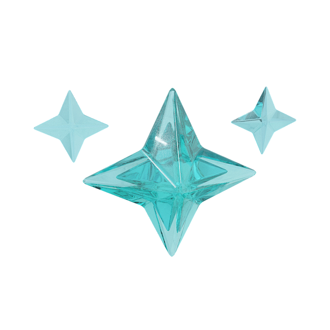 3D立体星星四角星
