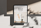 4款文艺光影ipad平板电脑app应用ui界面设计贴图ps样机素材模板下载_颜格视觉