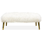 Jonathan Adler Large Mongolian Lamb Bench