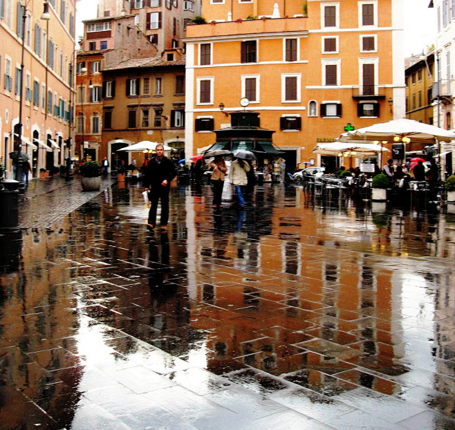 雨中的罗马，意大利