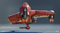 Destiny 2 - Cabal Thresher, Ethan Scheu : I was lucky to be able to design and build the Cabal Thresher vehicle for Destiny 2. This vehicle was textured entirely using trim materials rather than a being baked from a high poly mesh, which turned out to be 