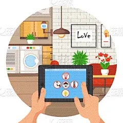 住宅房间,扁平化设计,交通工具内部,商务,华贵,药丸,洗衣机,沙发,建筑业,数码图形