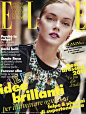 Elle Italia December 2013 Lindsay Ellingson by Drew Jarrett #杂志封面# #平面设计# #排版#