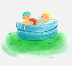 两个小孩游泳卡通手绘插画图片大小2333x2148px 图片尺寸1.92 MB 来自PNG搜索网 pngss.com 免费免扣png素材下载！闺蜜聊天#卡通手绘#