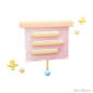 演示商务办公室研讨会教育3D图标 presentation business office seminar education icon