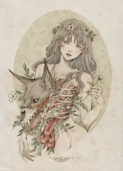 温暖的色调下，带有一点点邪恶的味道，黑童话气息~  |ω･`)  （by  Loputyn）