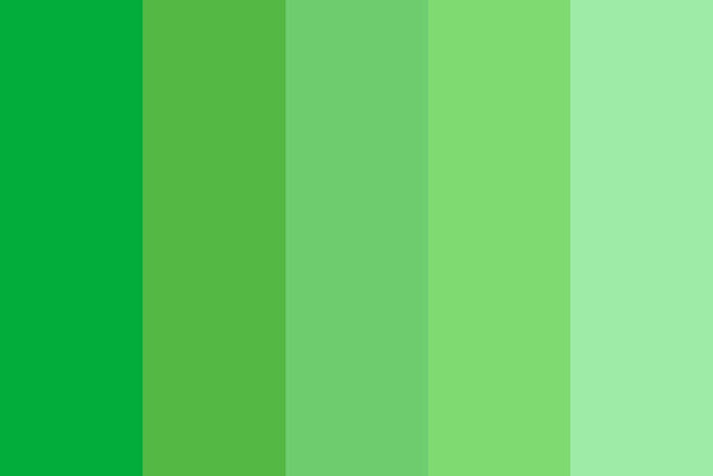 一组绿色系色卡，是春天的颜色！ （网络）