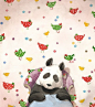 《水彩》胖胖的熊猫