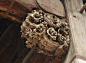 【 中国古建特色 · 雀替 】--- “ 雀替是安置于梁或阑额与柱交接处承托梁枋的木构件。雀替的雕刻装饰有龙、凤、仙鹤、花鸟、花篮、金蟾等各种形式。”