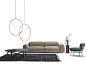 Low metal coffee table for living room INFINITY by arflex